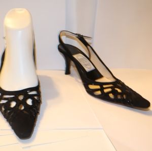 Elegant beaded Kitten kitten heels